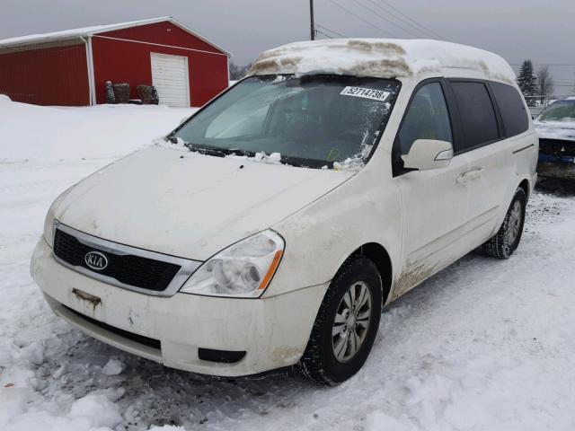 KNDMG4C70C6485304 - 2012 KIA SEDONA LX WHITE photo 2