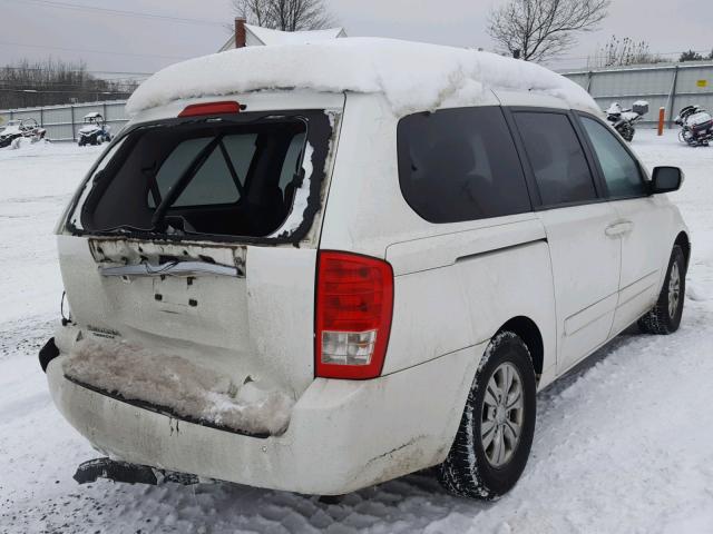 KNDMG4C70C6485304 - 2012 KIA SEDONA LX WHITE photo 4