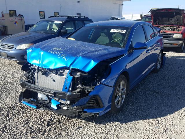 5NPE34AF7JH633977 - 2018 HYUNDAI SONATA SPO BLUE photo 2