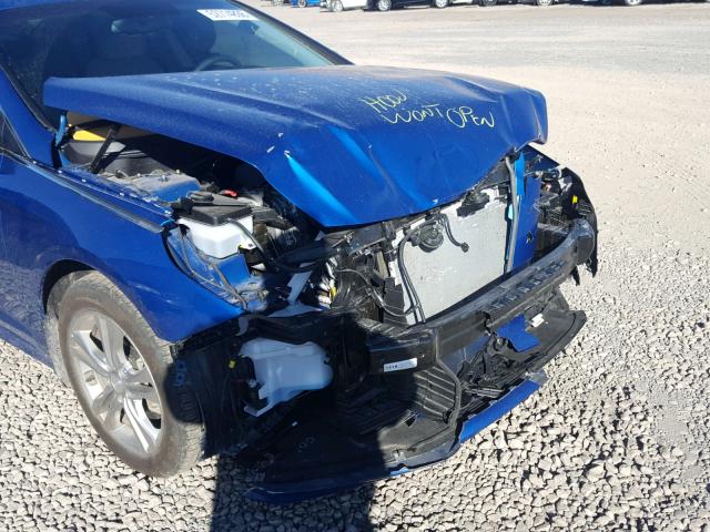 5NPE34AF7JH633977 - 2018 HYUNDAI SONATA SPO BLUE photo 9