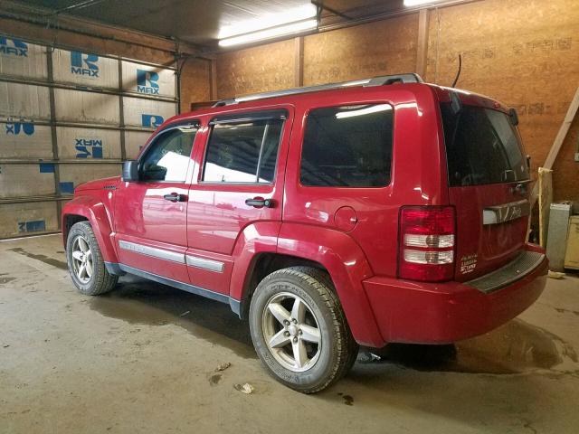 1J8GN58K09W529972 - 2009 JEEP LIBERTY LI RED photo 3