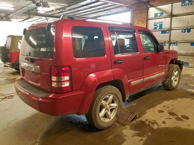 1J8GN58K09W529972 - 2009 JEEP LIBERTY LI RED photo 4