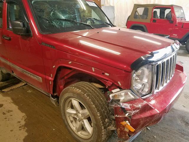 1J8GN58K09W529972 - 2009 JEEP LIBERTY LI RED photo 9