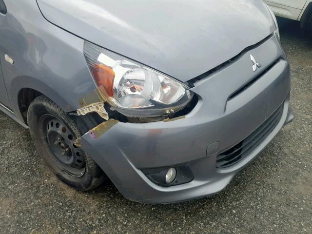 ML32A3HJ2FH041313 - 2015 MITSUBISHI MIRAGE DE GRAY photo 9