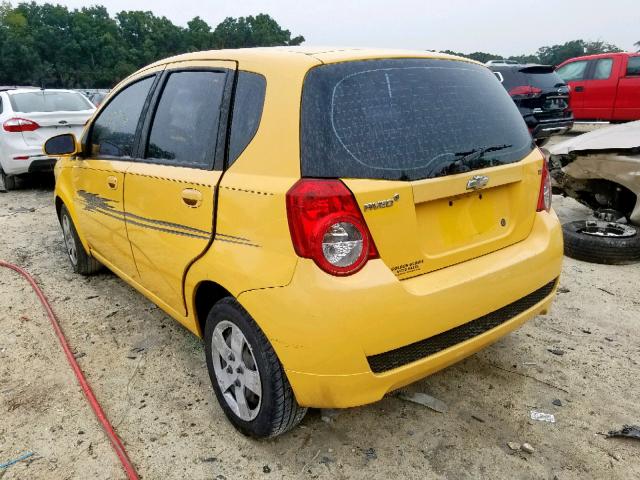 KL1TD6DE8AB128302 - 2010 CHEVROLET AVEO LS YELLOW photo 3