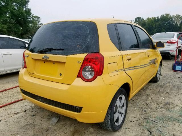 KL1TD6DE8AB128302 - 2010 CHEVROLET AVEO LS YELLOW photo 4