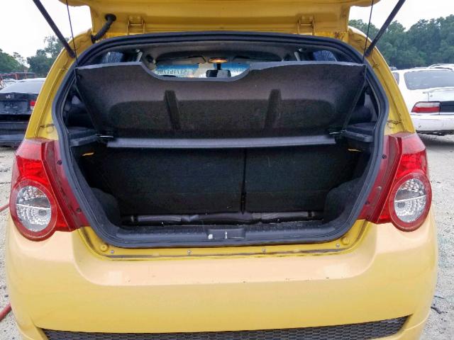 KL1TD6DE8AB128302 - 2010 CHEVROLET AVEO LS YELLOW photo 9