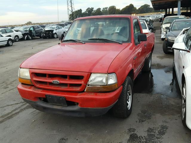 1FTYR10C9XPA31161 - 1999 FORD RANGER RED photo 2