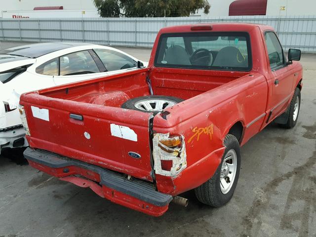 1FTYR10C9XPA31161 - 1999 FORD RANGER RED photo 4