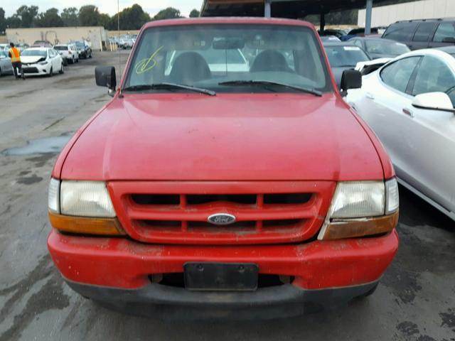 1FTYR10C9XPA31161 - 1999 FORD RANGER RED photo 9