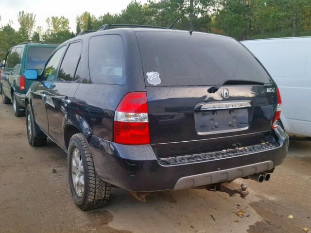 2HNYD18662H000194 - 2002 ACURA MDX TOURIN BLACK photo 3