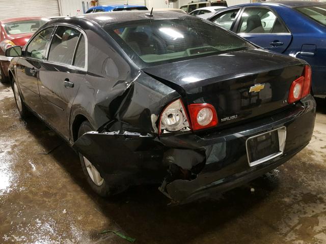 1G1ZG57B784285333 - 2008 CHEVROLET MALIBU LS BLACK photo 3