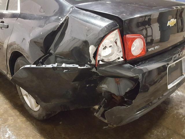 1G1ZG57B784285333 - 2008 CHEVROLET MALIBU LS BLACK photo 9