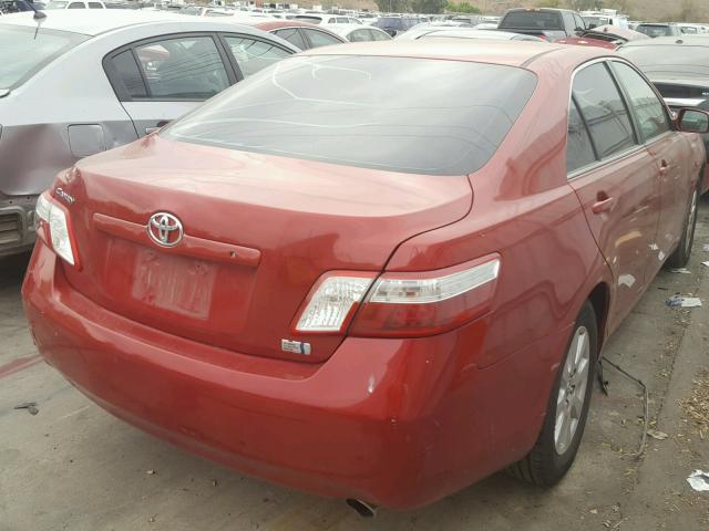 4T1BB46K78U060554 - 2008 TOYOTA CAMRY HYBR RED photo 4