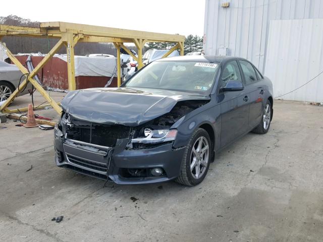 WAULF78K09N036309 - 2009 AUDI A4 2.0T QU GRAY photo 2