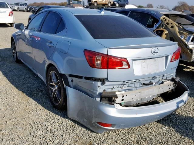 JTHBF5C27B5151830 - 2011 LEXUS IS 250 BLUE photo 3