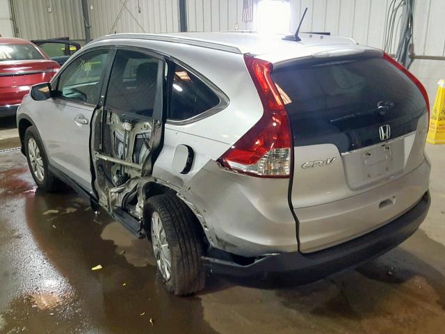 2HKRM4H73DH622993 - 2013 HONDA CR-V EXL SILVER photo 3