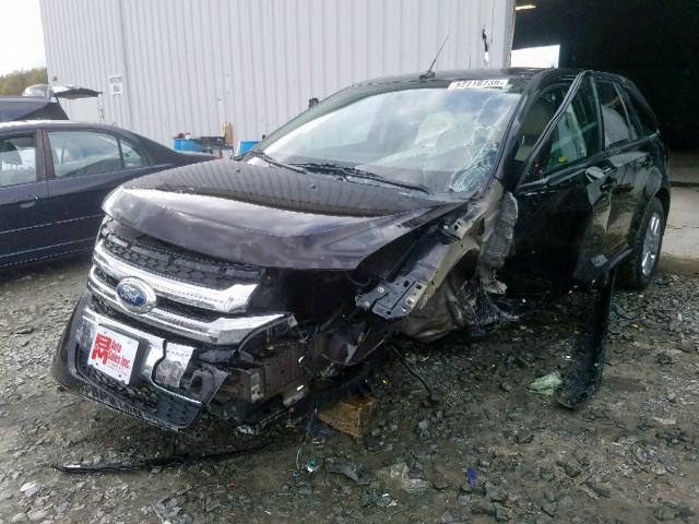 2FMDK4JC7DBC68569 - 2013 FORD EDGE SEL BLACK photo 2