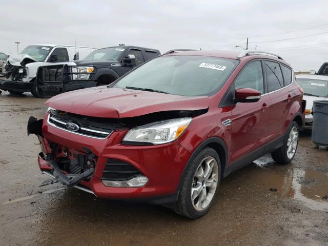 1FMCU0J91EUC19107 - 2014 FORD ESCAPE TIT RED photo 2