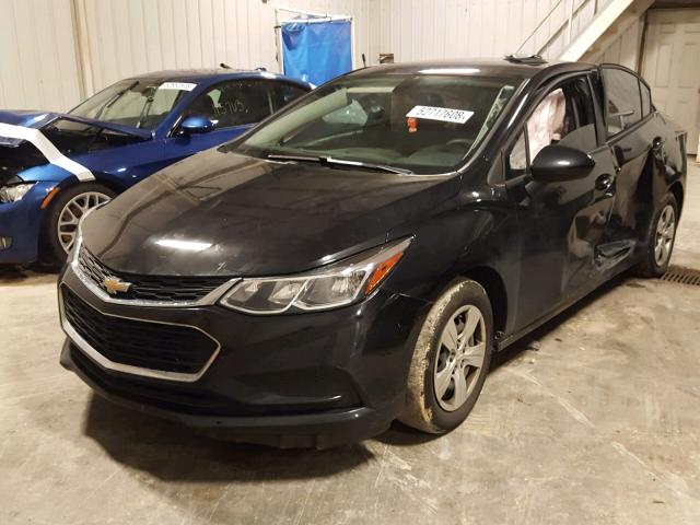 1G1BC5SM6H7256247 - 2017 CHEVROLET CRUZE LS BLACK photo 2