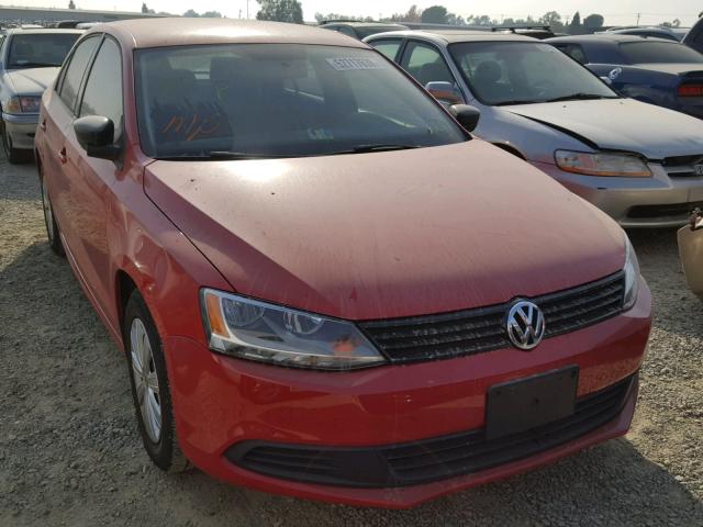 3VW2K7AJ1EM434237 - 2014 VOLKSWAGEN JETTA BASE RED photo 1