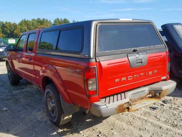 1N6ED29Y74C404719 - 2004 NISSAN FRONTIER C RED photo 3