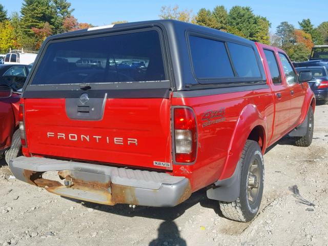 1N6ED29Y74C404719 - 2004 NISSAN FRONTIER C RED photo 4