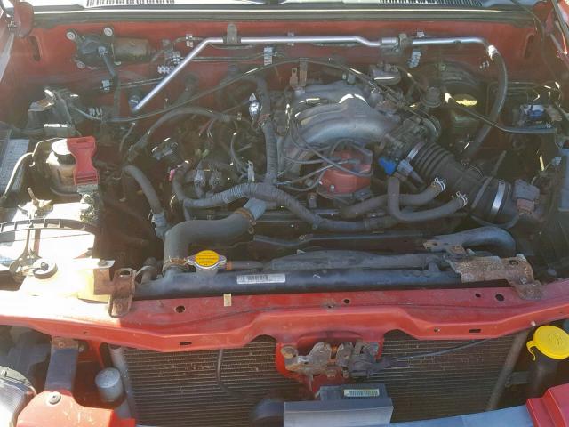 1N6ED29Y74C404719 - 2004 NISSAN FRONTIER C RED photo 7