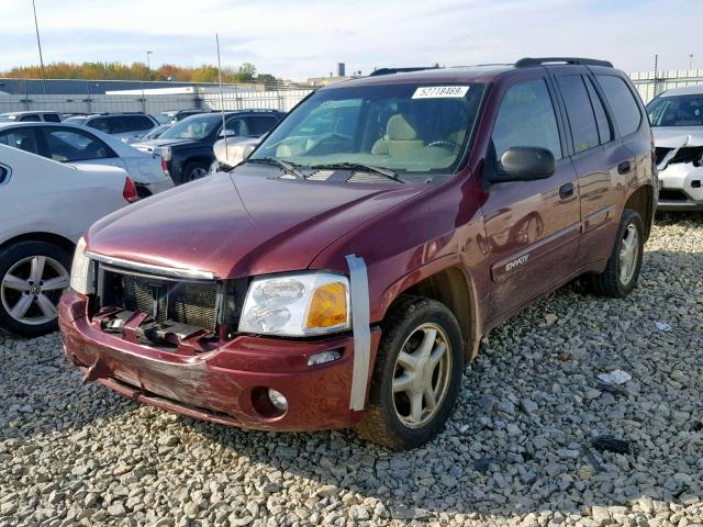 1GKDT13S142107438 - 2004 GMC ENVOY BURGUNDY photo 2