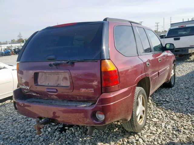 1GKDT13S142107438 - 2004 GMC ENVOY BURGUNDY photo 4