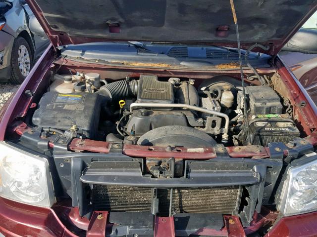 1GKDT13S142107438 - 2004 GMC ENVOY BURGUNDY photo 7