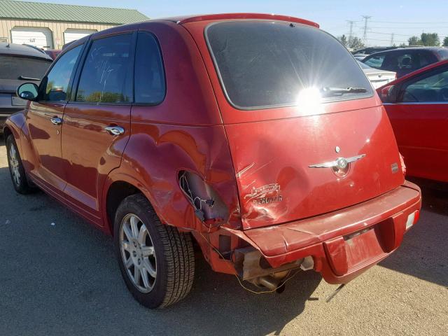 3A8FY68B07T587916 - 2007 CHRYSLER PT CRUISER RED photo 3