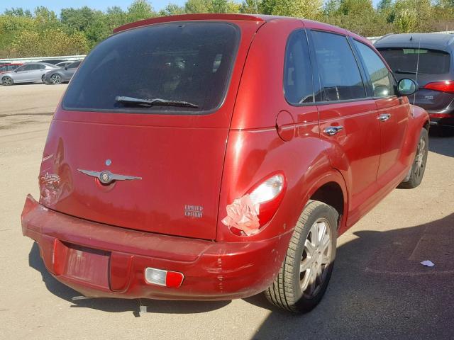 3A8FY68B07T587916 - 2007 CHRYSLER PT CRUISER RED photo 4