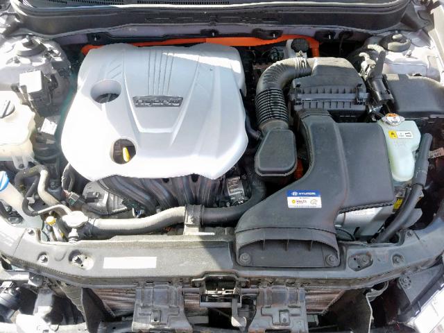 KMHEC4A47DA100257 - 2013 HYUNDAI SONATA HYB GRAY photo 7