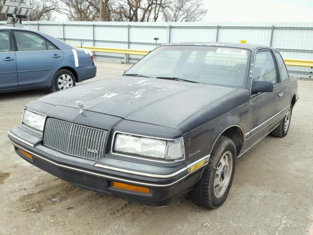 1G4NJ14D5KM005448 - 1989 BUICK SKYLARK CU BLACK photo 2