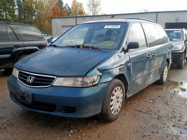 2HKRL18572H581068 - 2002 HONDA ODYSSEY LX GREEN photo 2