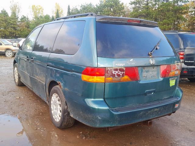 2HKRL18572H581068 - 2002 HONDA ODYSSEY LX GREEN photo 3