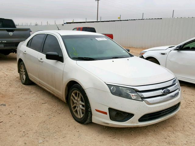 3FAHP0GA3AR193183 - 2010 FORD FUSION S WHITE photo 1