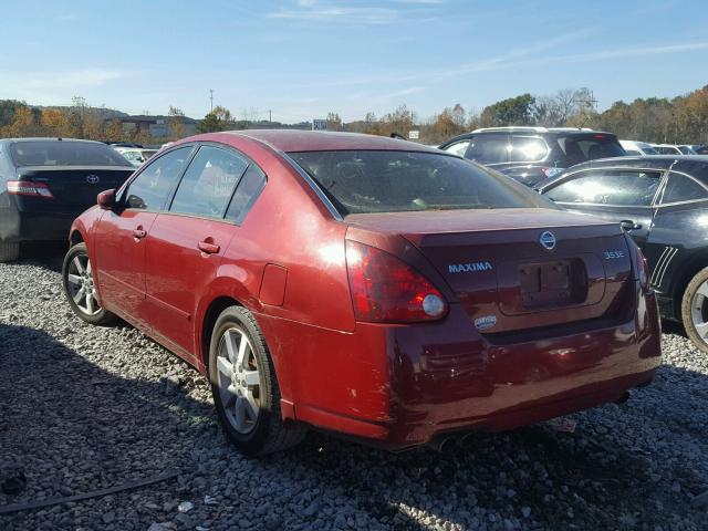 1N4BA41E75C847133 - 2005 NISSAN MAXIMA SE MAROON photo 3