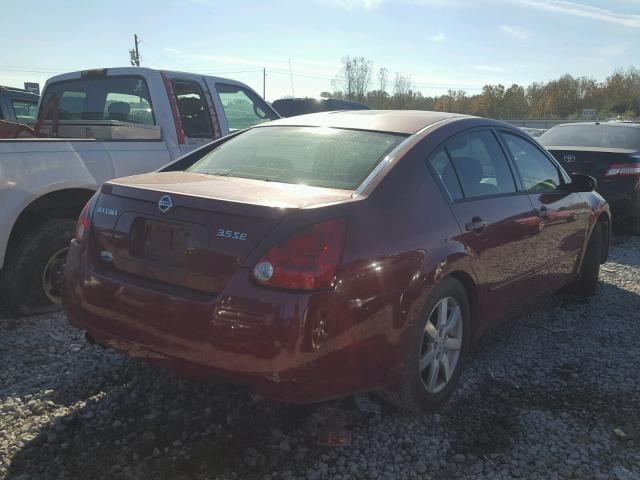 1N4BA41E75C847133 - 2005 NISSAN MAXIMA SE MAROON photo 4