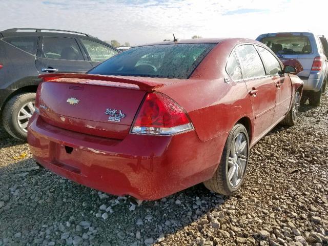 2G1WD58C889212732 - 2008 CHEVROLET IMPALA SUP 红色 照片 4
