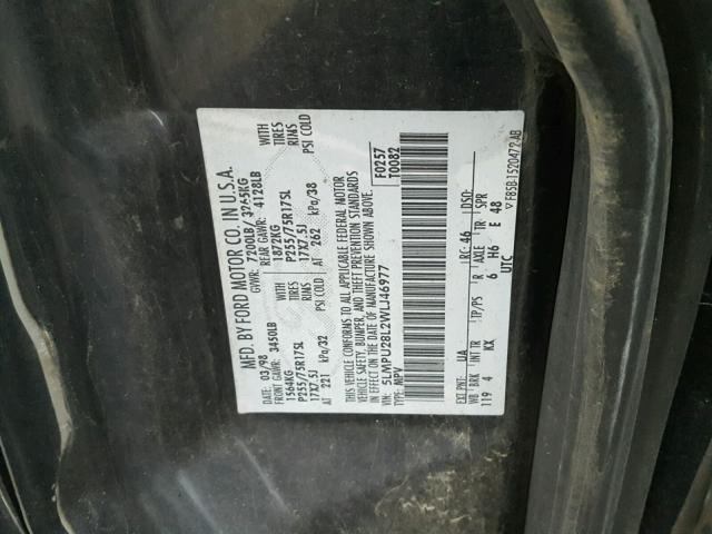 5LMPU28L2WLJ46977 - 1998 LINCOLN NAVIGATOR BLACK photo 10