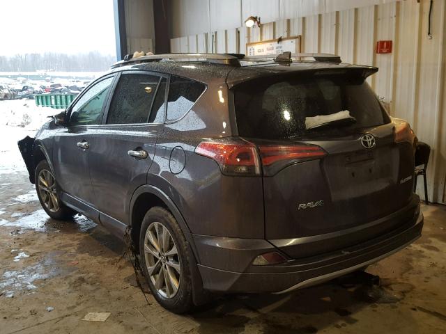 2T3YFREV7HW313256 - 2017 TOYOTA RAV4 LIMIT GRAY photo 3