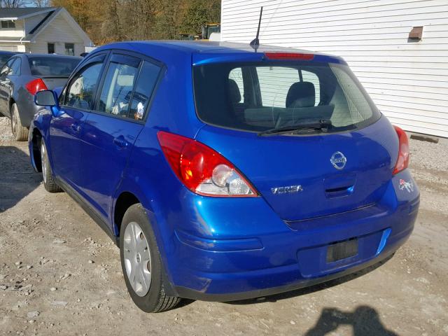 3N1BC1CP0BL397670 - 2011 NISSAN VERSA S BLUE photo 3