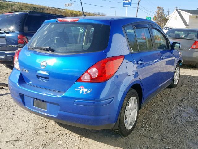 3N1BC1CP0BL397670 - 2011 NISSAN VERSA S BLUE photo 4