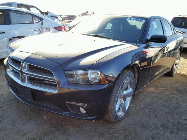 2C3CDXHG3CH142116 - 2012 DODGE CHARGER SX BLUE photo 2