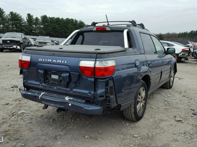 4S4BT63C555107785 - 2005 SUBARU BAJA TURBO BLUE photo 4