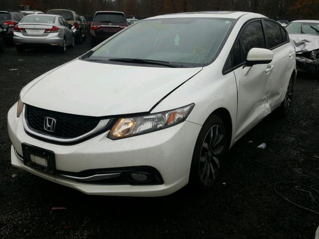 19XFB2F93EE275866 - 2014 HONDA CIVIC EXL WHITE photo 2