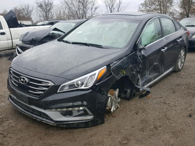 5NPE34AF2HH571155 - 2017 HYUNDAI SONATA SPO BLACK photo 2