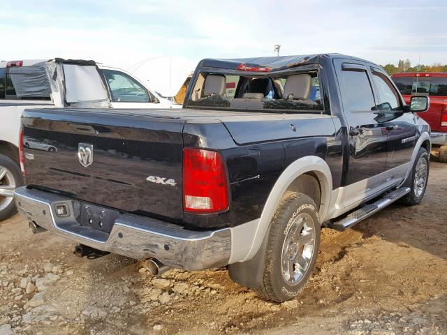 1C6RD7NT4CS258478 - 2012 DODGE RAM 1500 L BLACK photo 4